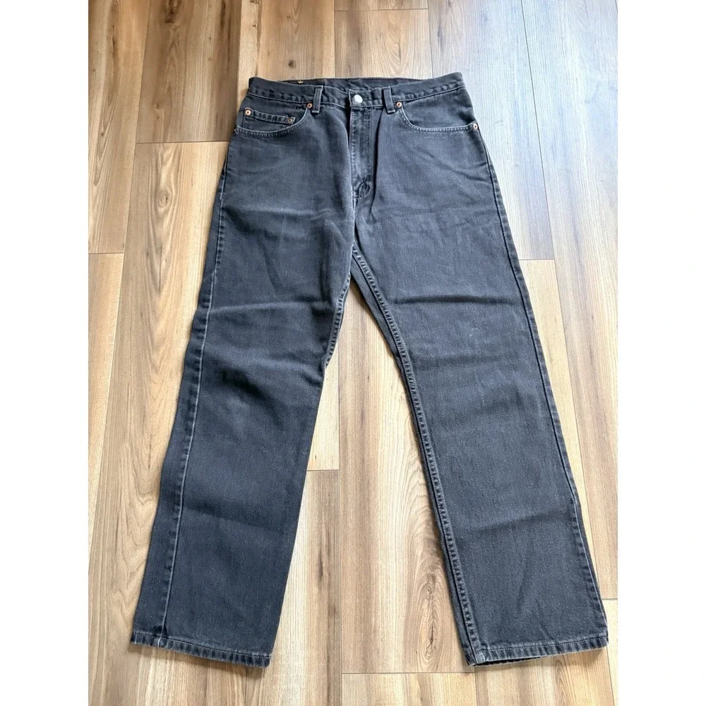 Vintage Levi's 505 Jeans Men's 34x30 Black‎ Straight Leg Y2K Regular Fit 2001